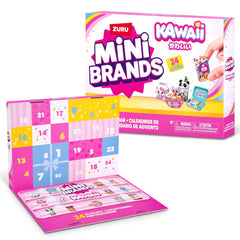 Mini Brands Kawaii Advent Calendar front view with colorful minis for daily seasonal surprises.