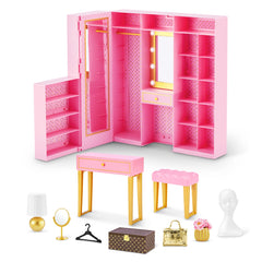 Real light up mirror on the Dream Wardrobe for getting ready