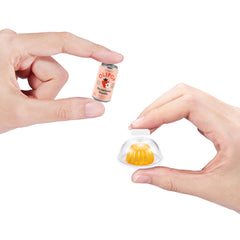 Mini Brands sustainable plastic capsules used in the set.