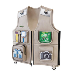 Close-up of Mini Explorer vest pockets for quick-access tools.