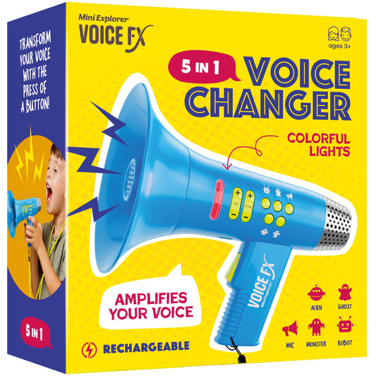 Mini Explorer voice changer in Alien mode for imaginative play and storytelling