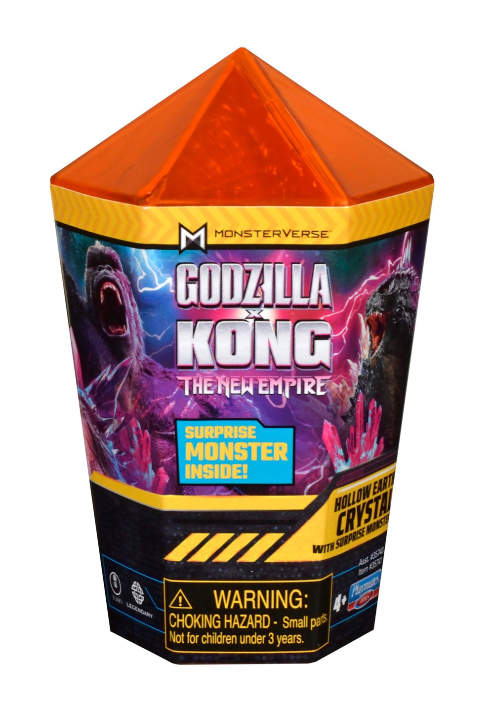 Mini monster figure inside crystal, striking centerpiece for action figure fans.