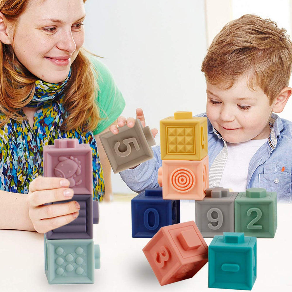 Mini Tudou blocks with varied textures and shapes for exploratory learning.