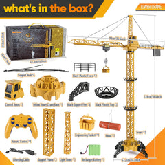 Mini Tudou crane simulation wood and basket add realistic construction setup
