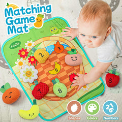 Mini Tudou farm sensory soft toy set provides gentle textures for baby touch.