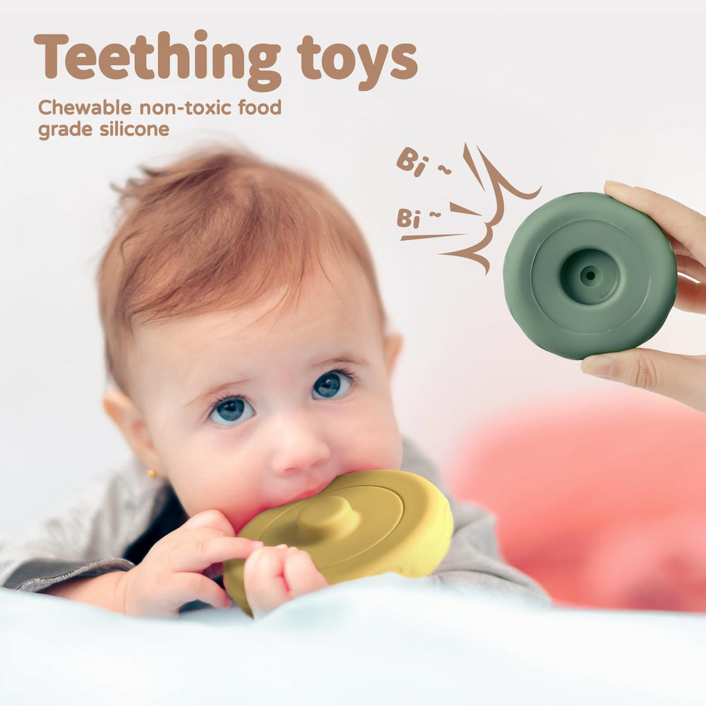 Mini Tudou nesting circles help color and size recognition through stacking play.