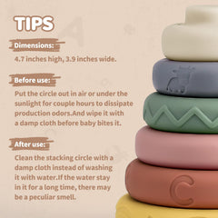 Mini Tudou squeaky-stacking-blocks introduce tactile feedback with each squeeze.