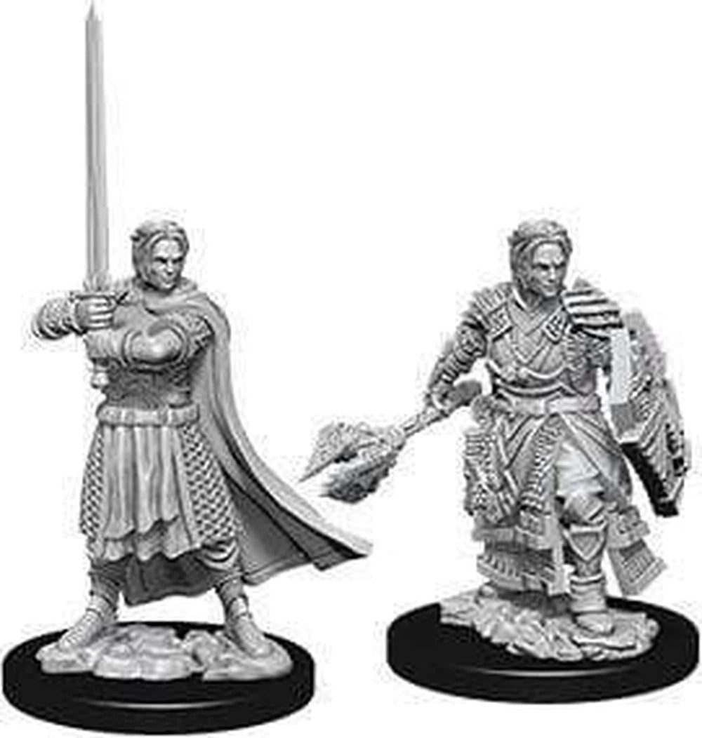 Nolzur’s Wave 8 Human Male Cleric front view, ready for tabletop painting