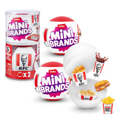 Mini Brands KFC capsule packaging showing neat, mess-free unboxing for display