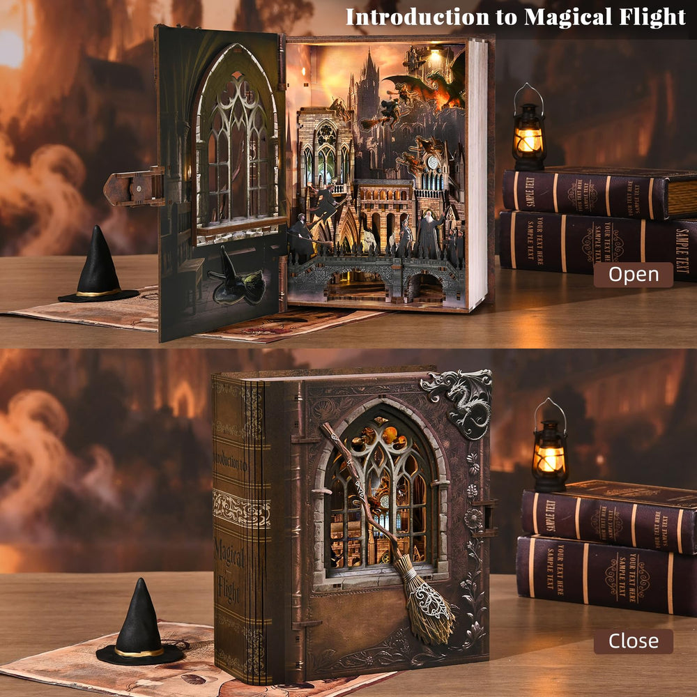 MiniCity Book Nook Kit close-up of premium wood texture