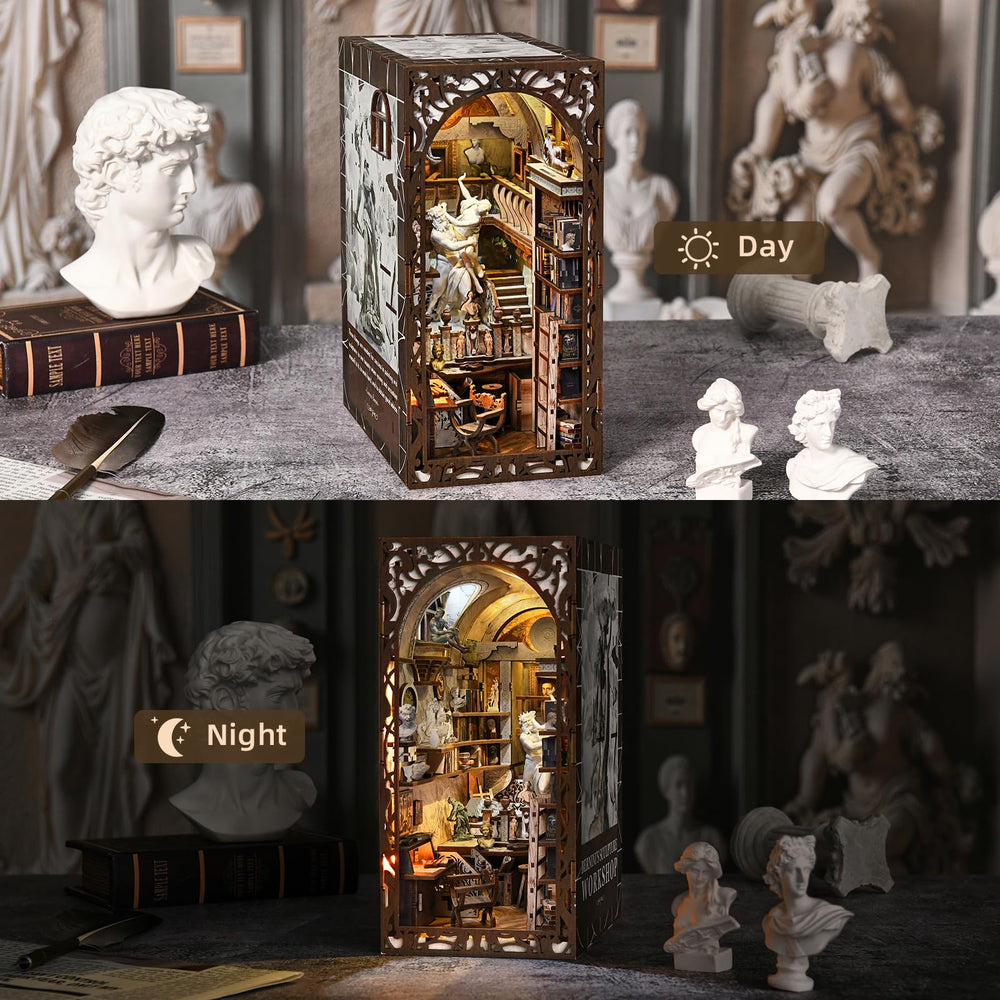MiniCity Booknook Alley includes complete accessories for a smooth build