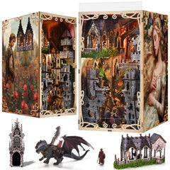 MiniCity sleeping beauty scene enhances desk ambiance with cozy storytelling vibes