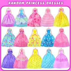 MINIFUN doll clothes and accessories set for easy dress-up play