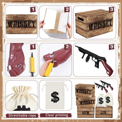 MiniInflat canvas money bag prop for speakeasy decor, great for gift packaging.