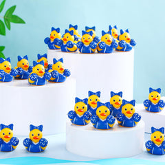 MiniInflat blue bow duck with crowd-pleasing charm for celebrations.