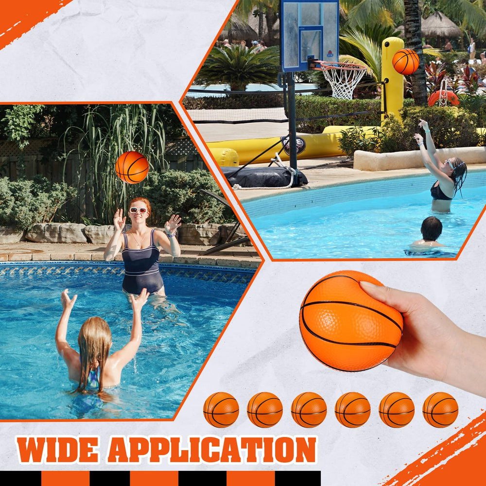 Non-slip grip 4-inch MiniInflat foam basketball for easy handling