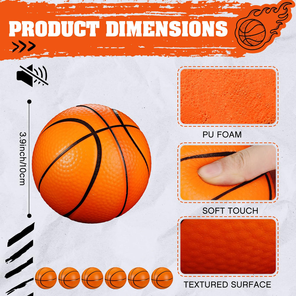 MiniInflat soft-noiseless foam basketball in-use for peaceful home play.