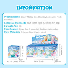 MINISO Disney Mickey Cloud plush with tiny metal ring for keychains.