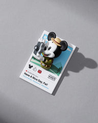 MINISO Disney Mickey Vinyl Figure magnet; premium vinyl finish for shelves or fridges.