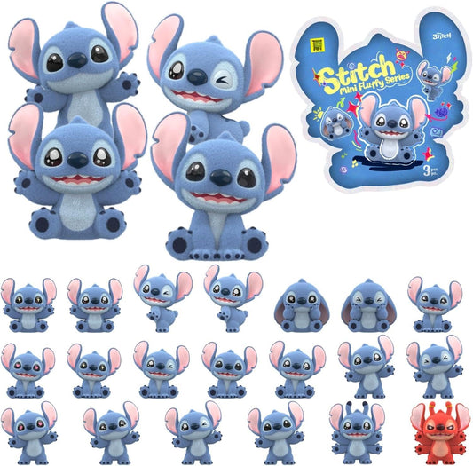 MINISO Disney Stitch blind bag with three flocked figures for display and gifting