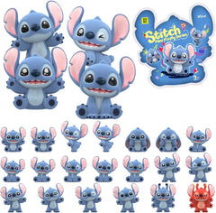 MINISO Disney Stitch blind bag with three flocked figures for display and gifting