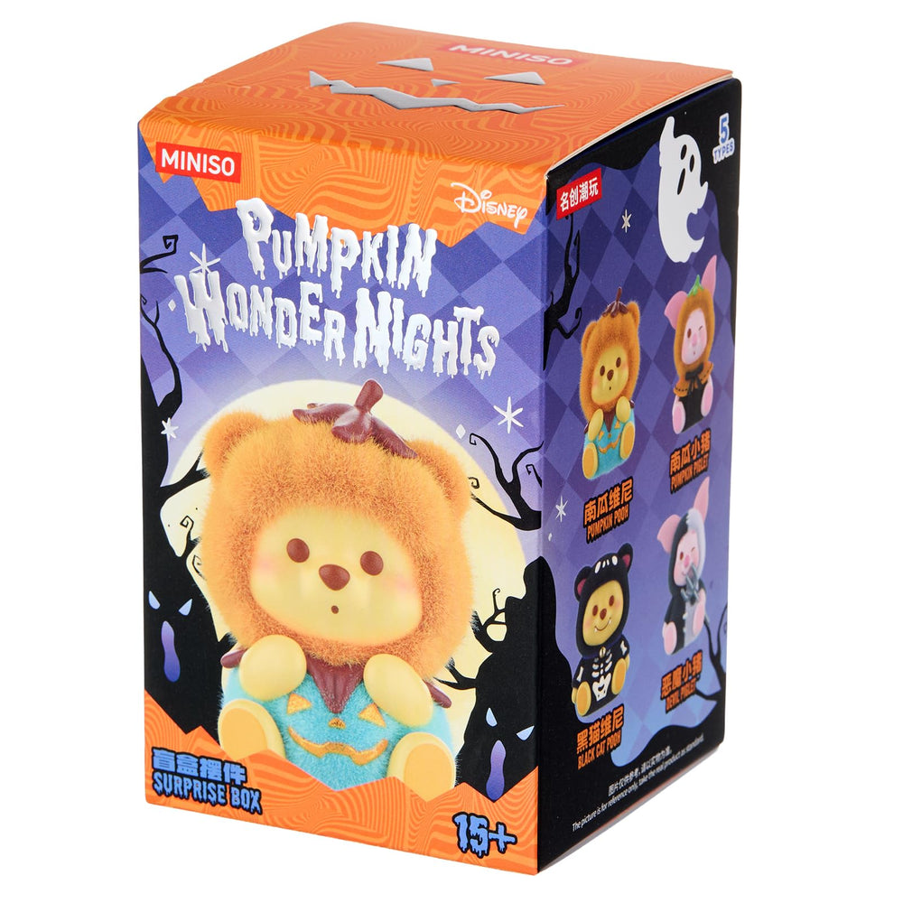 MINISO Disney Winnie the Pooh pumpkin night figurine on desk decor