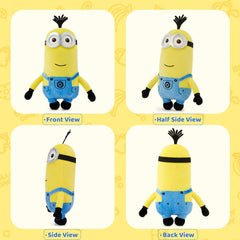 MINISO Kevin Minions plush, side hug, ideal bedtime companion.