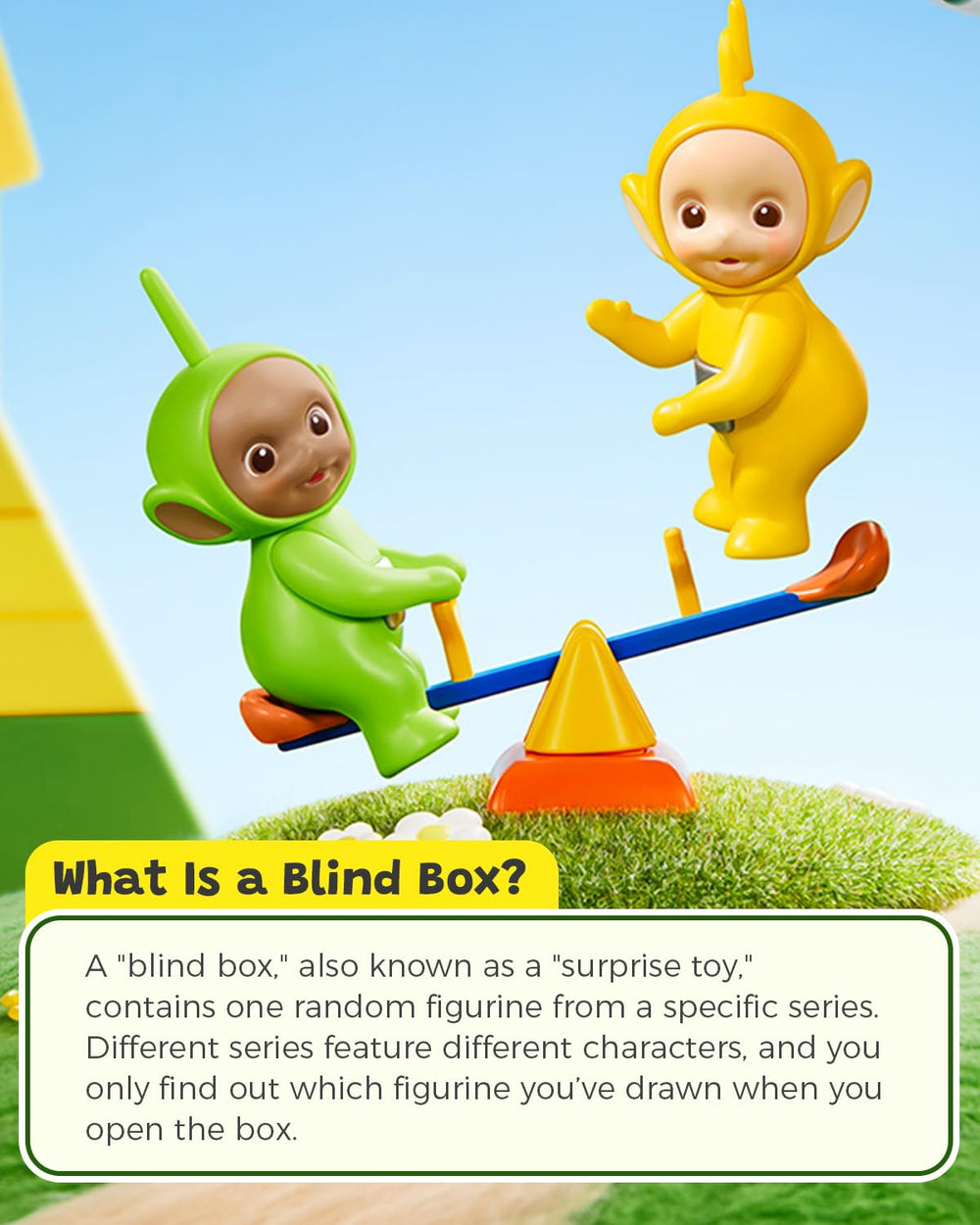 MINISO Teletubbies Island meadow diorama combines six poses.