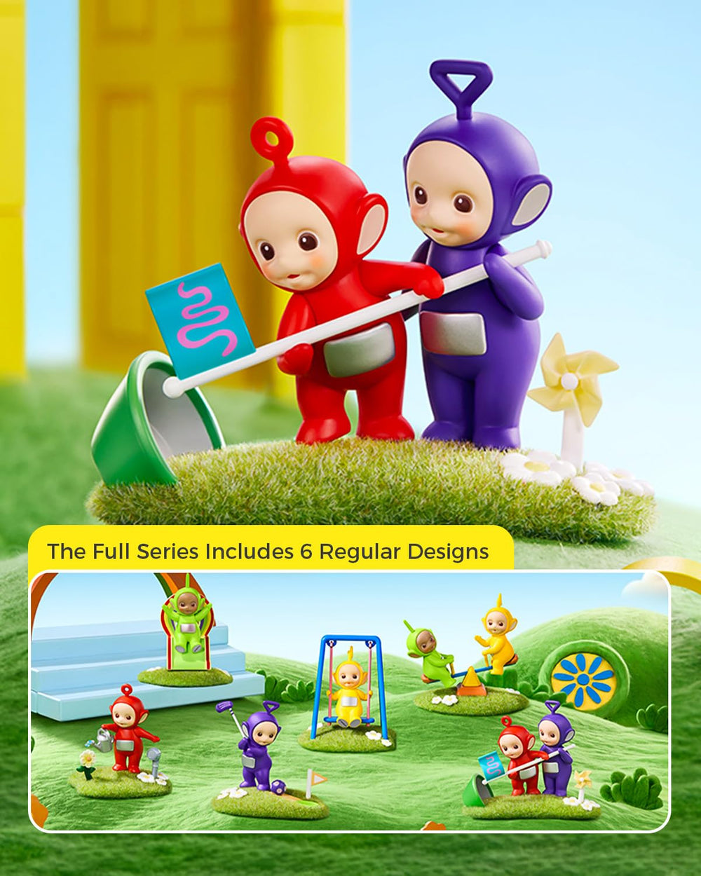 MINISO Teletubbies Island swinging pose livens living space.