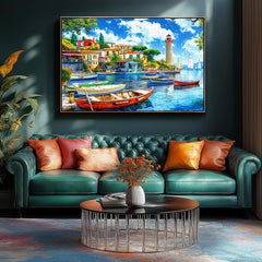 MINIWAN 1000-piece puzzle Colorful houses adds vibrant Mediterranean charm