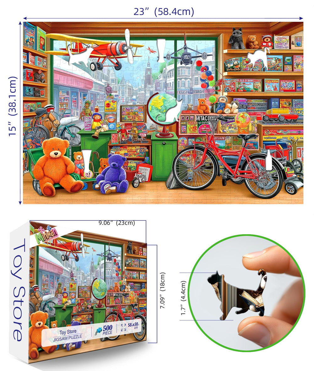MINIWAN adult puzzle – 500 pieces with letters on back for easy sorting