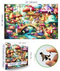 MINIWAN Fairy Tale Mushroom Village—vivid fairies and stream for family bonding.
