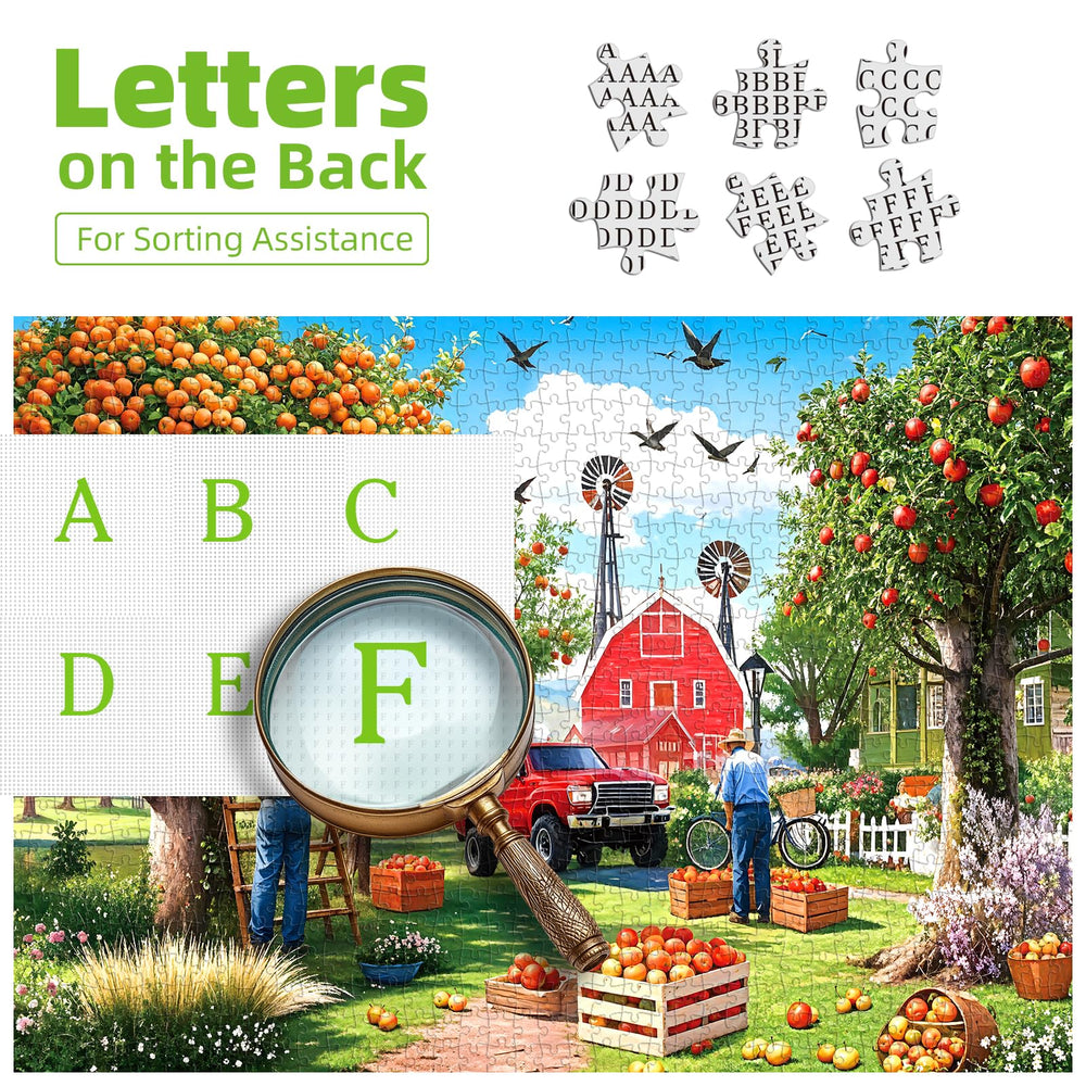 MINIWAN Harvest Season Puzzle: dust-free pieces support comfortable puzzling.