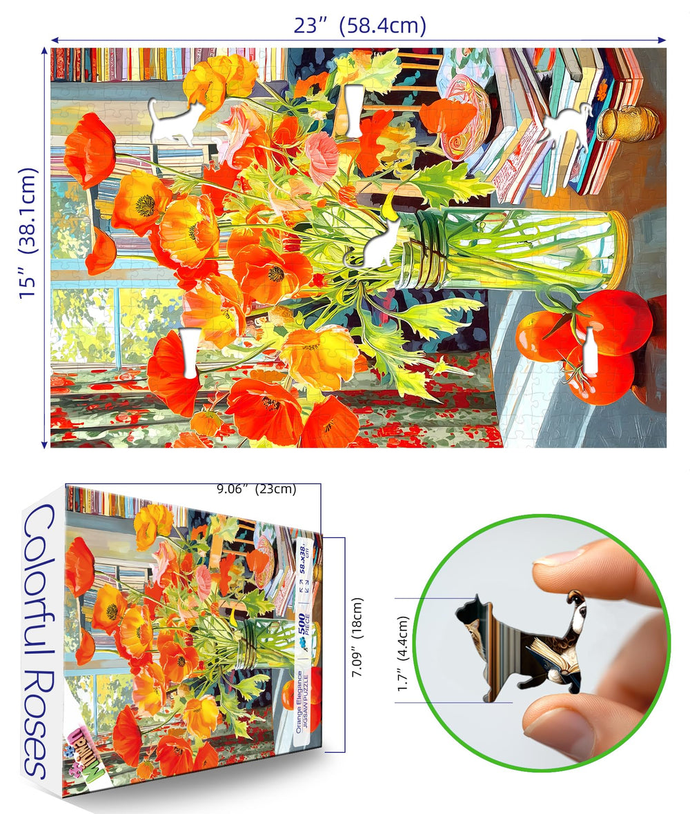 MINIWAN detailed still life with flowers and tomatoes for vivid color challenges