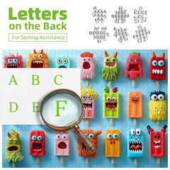 MINIWAN letters on back help complete puzzle efficiently