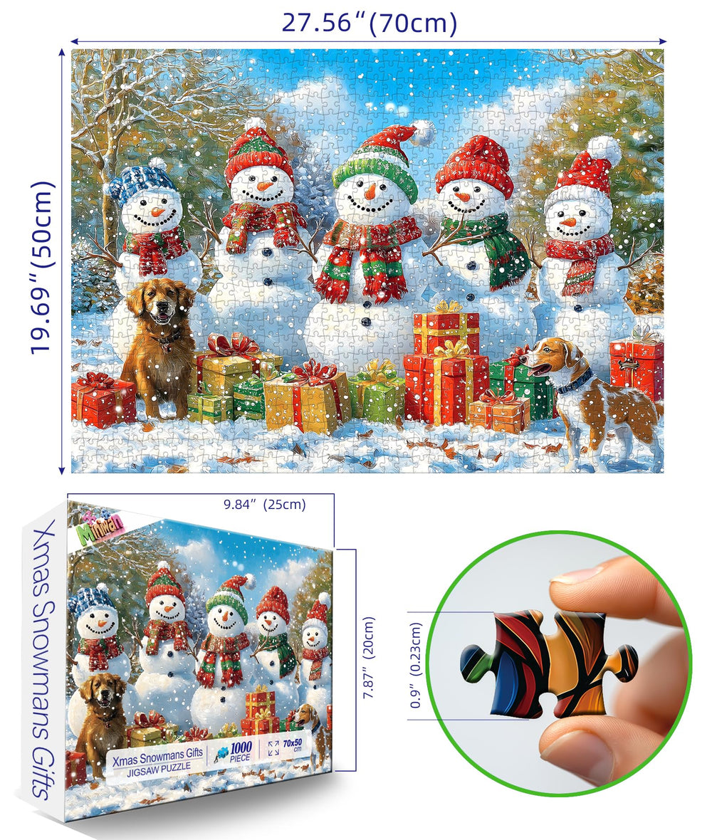MINIWAN Snowman with dogs and gifts HD poster helps you stay on track
