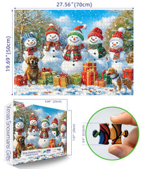 MINIWAN Snowman with dogs and gifts HD poster helps you stay on track