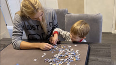Minne Baby Kidoodler 1000-piece capacity fits large puzzles.
