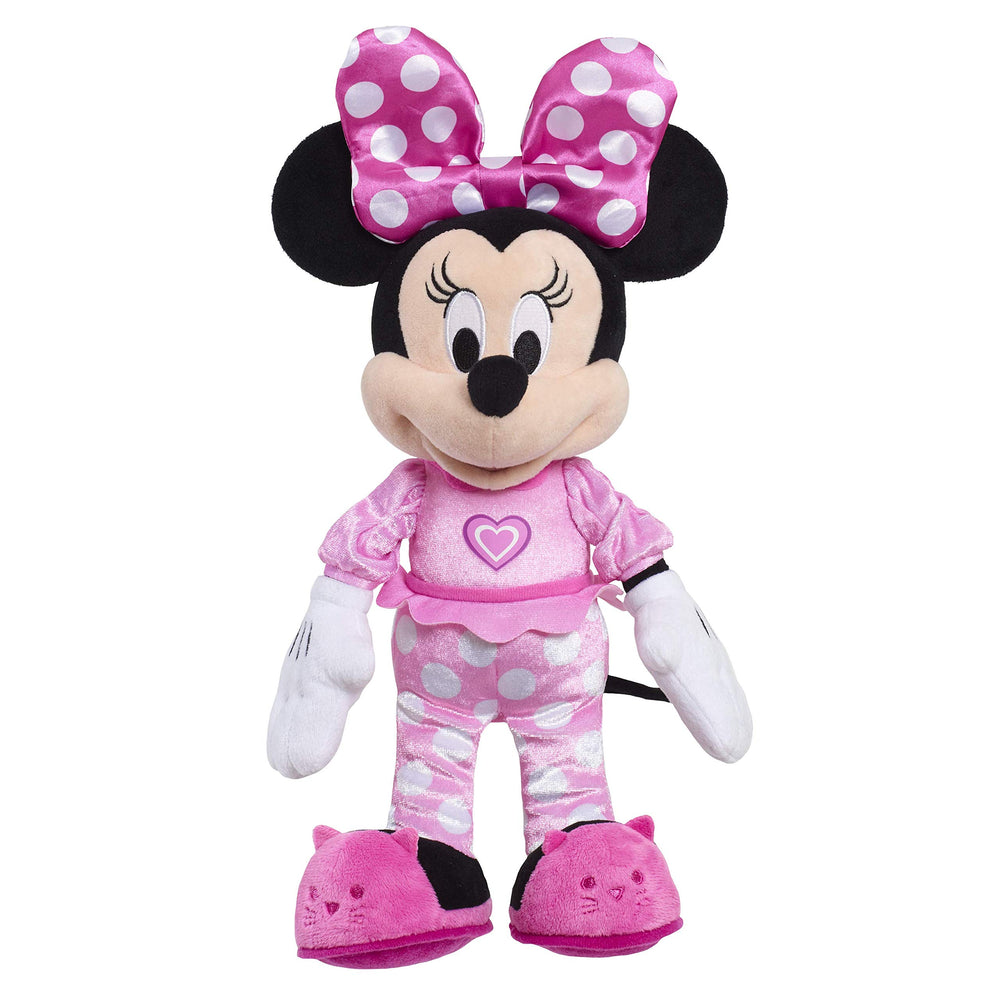 MINNIE Mouse soft plush fabric invites hugs and imaginative play.