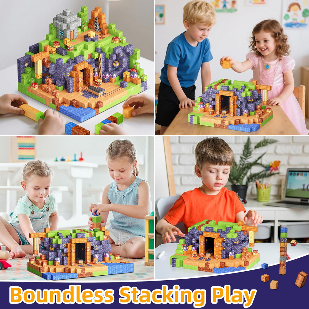 Minoskia magnetic blocks travel-friendly toy for on-the-go creativity.