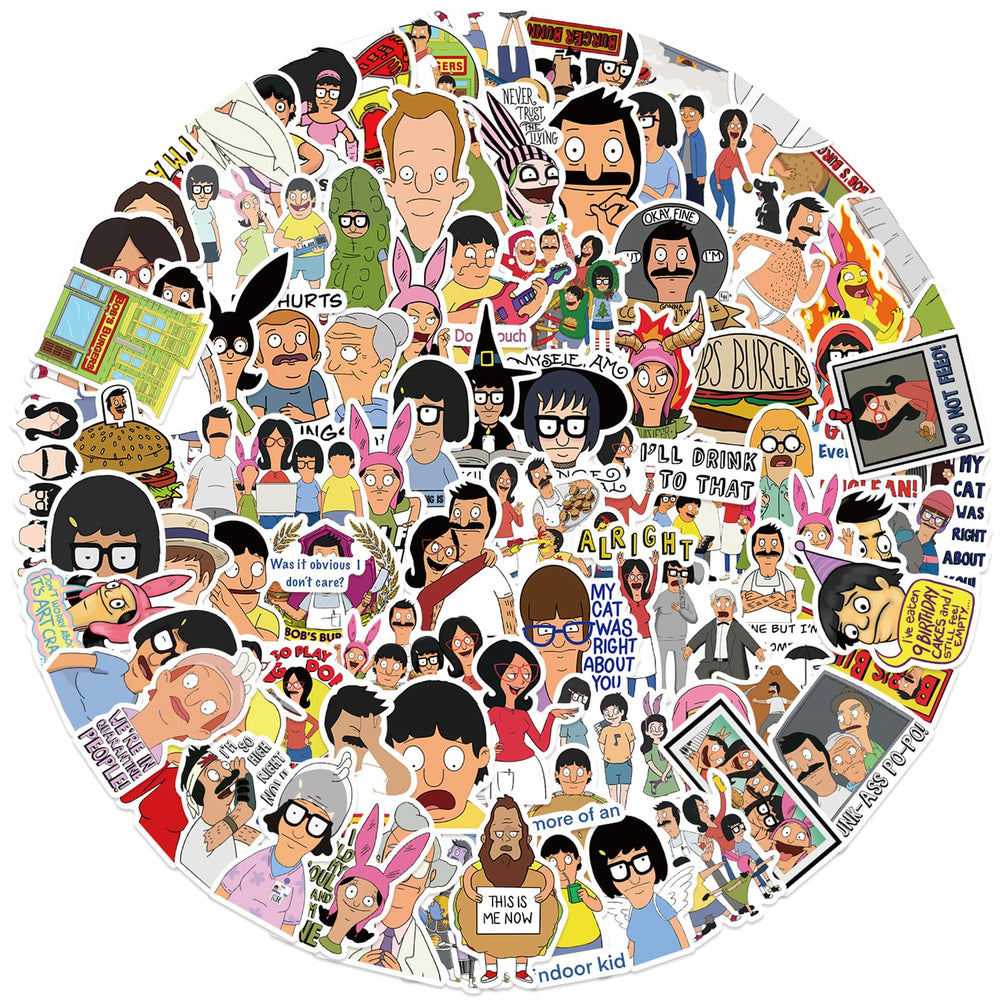 MINRAIN Bob's Burgers guitar sticker adds stylish, sun-protected color.