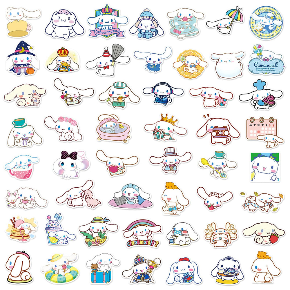 MINRAIN Cinnamoroll stickers on a phone case adding playful waterproof style