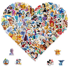 MINRAIN Disney stickers: waterproof vinyl for notebooks and laptops, vivid colors with protection.