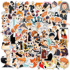 MINRAIN Haikyuu water bottle sticker, vibrant colors and removable adhesion.