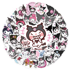 MINRAIN Kuromi stickers on a skateboard add bold, durable decoration
