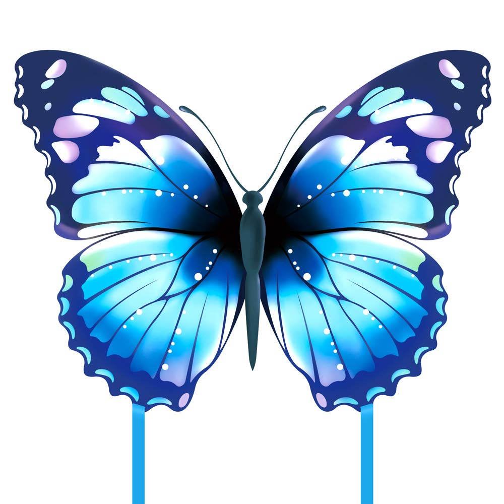 Mint's Colorful Life butterfly kite blue front view for family kite fun