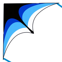 Mint's Colorful Life Delta Kite blue with two ribbons for stable, beginner-friendly flight.