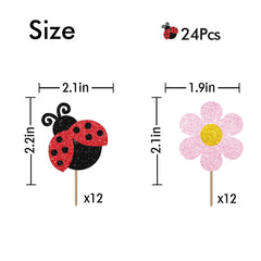 MINUET MINUTE pink flower dessert picks add cute accents to treats.