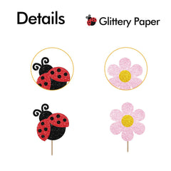 MINUET MINUTE summer garden decor toppers perfect for cupcakes and photo scenes.