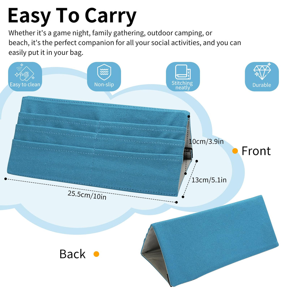 Minventiss card holder with six slots keeps cards neatly organized for Canasta.